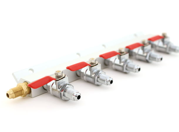 CO2 manifold med 5 uttak, MFL gjenger