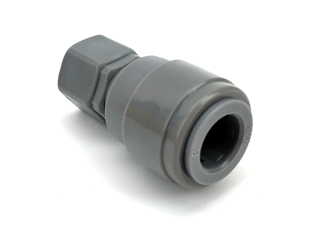 Hurtigkobling, 9,5mm (3/8") til 1/4" FFL Duotight, med dobbel O-ring.
