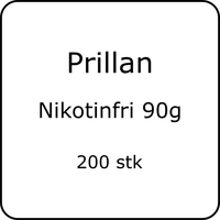 Prillan Porsjon Nikotinfri 200stk Snus nikotinfri, nettovekt 90g