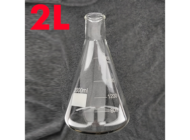 Erlenmeyer kolbe 2000 ml av borosilikatglass