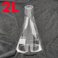 Erlenmeyer kolbe 2000 ml av borosilikatglass. 2 liter