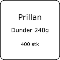 Prillan Porsjon Dunder 400stk Snus 34 mg/g nikotin, nettovekt 240g