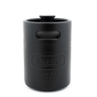 Mini Keg 2 liter - Sort growler med 2 liter kapasitet