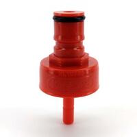Rød ball lock tilkobling for FermZilla Rød farge, plast. Carbonation Cap