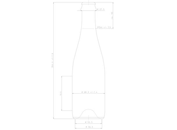 Eske med 28 stk Geuze 37,5 cl flasker