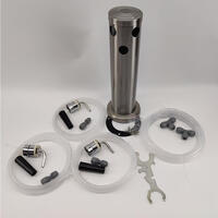 Triple Tap Brushed Stainless Font Kit SS Duotight Short shank and Black Handle