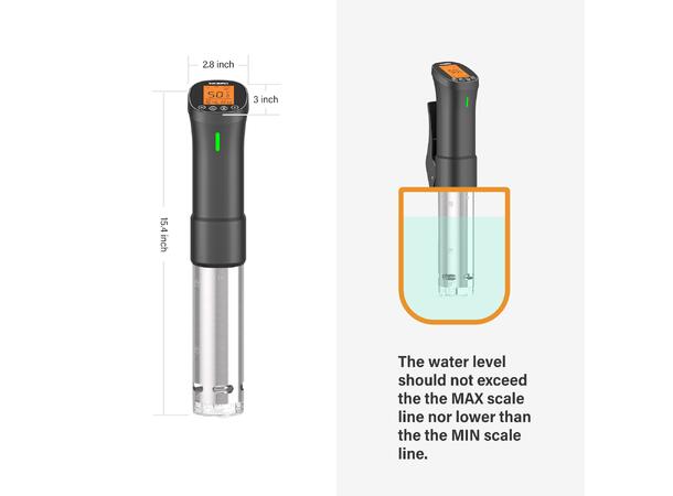 Inkbird Sous Vide Cooker ISV-200W | 1000W, med wifi appstyring