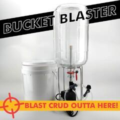 Bucket Blaster Keg and Fermenter Washer for rengj&#248;ring av fat og gj&#230;ringstank