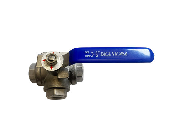 3-veis stengeventil med 1/2" BSP gjenger