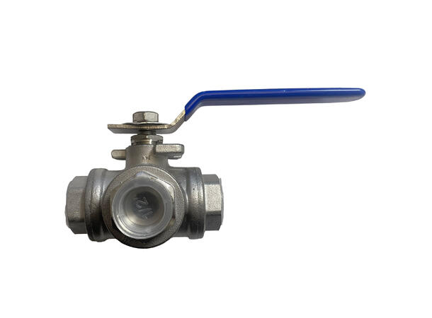 3-veis stengeventil med 1/2" BSP gjenger