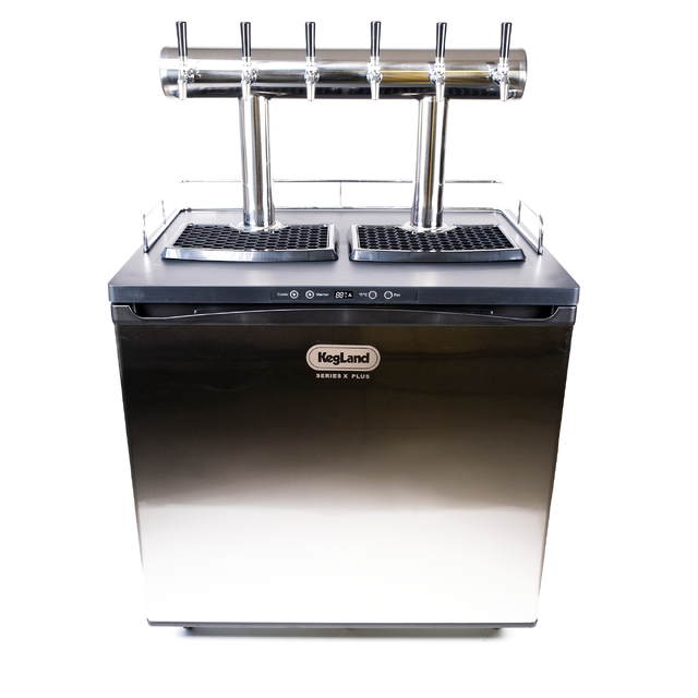 Series X Plus - pakke med 6 kraner Kegerator med tappetårn for 6 kraner
