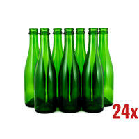 Eske med 24 stk Geuze 37,5 cl flasker grønne geuze/champagne flasker