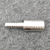 Overgang 6mm til 13mm slangenippel rustfritt stål