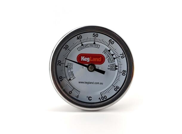 Termometer med 3 tommers display og 42mm probe