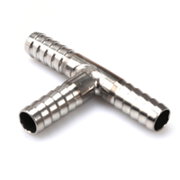 8mm T-stykke slangenippel rustfritt stål