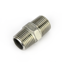 Rørnippel med mutter, 1/2" BSP 1/2 Inch BSP Stainless Hex Nipple