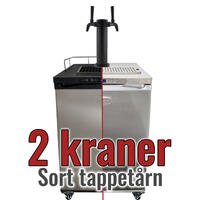 Series X Kegerator 2 kran - sort tårn Kampanjetilbud