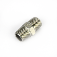 3/8" BSP sekskantnipple rustfritt stål