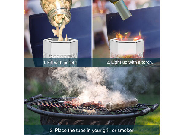 Røkerør til pellets på grillen