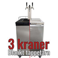 Series X Kegerator 3 kran - blankt tårn Kampanjetilbud