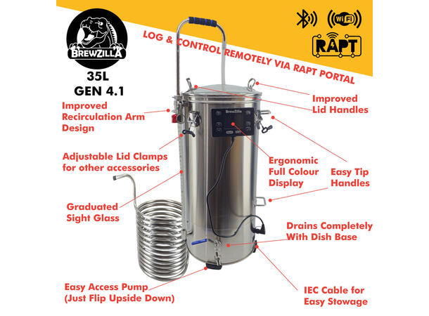 BrewZilla 35L Gen 4.1 RAPT 2400W EU 220V WIFI