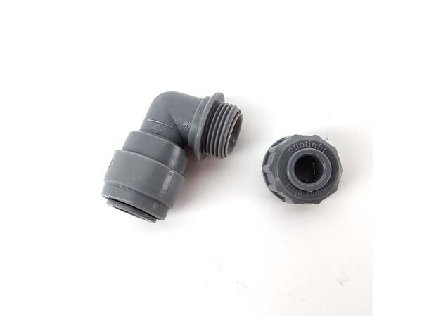 Duotight albue kobling 6,35mm (1/4") til 8mm
