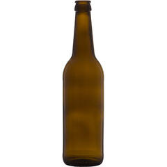 Eske med 24 stk 0,5 l flasker brune long-neck flasker
