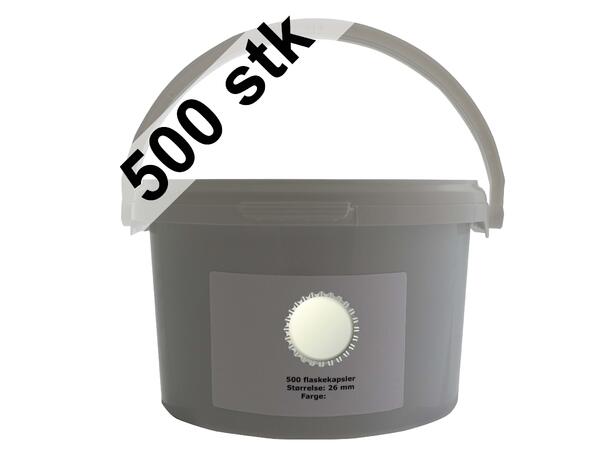 Flaskekapsler 26 mm, Hvit
