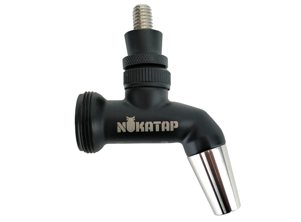 Nukatap SS Tappekran svart med blank spout