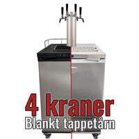 Series X Kegerator 4 kran - blankt tårn Kampanjetilbud