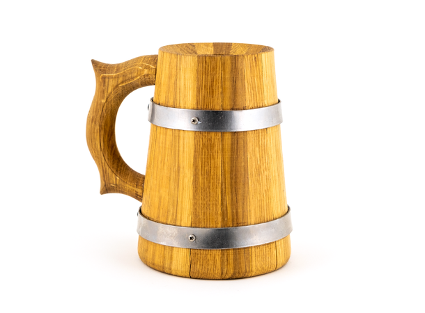 Ølkrus i tre 0,7 l - Wooden Oak Mug
