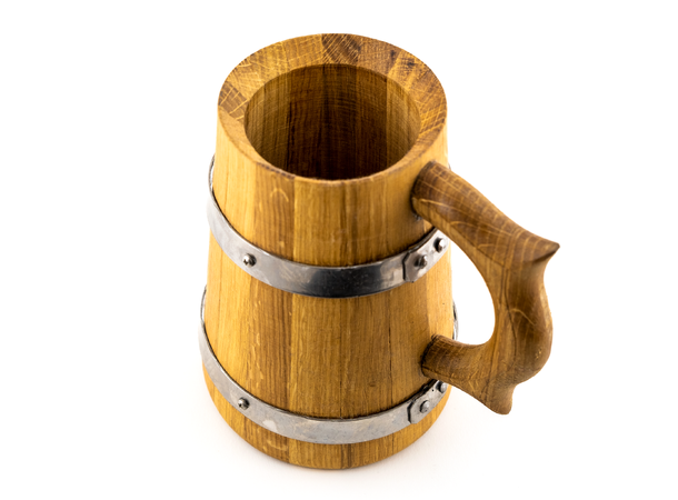Ølkrus i tre 0,7 l - Wooden Oak Mug