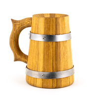 Ølkrus i tre 0,7 l Wooden Oak Mug