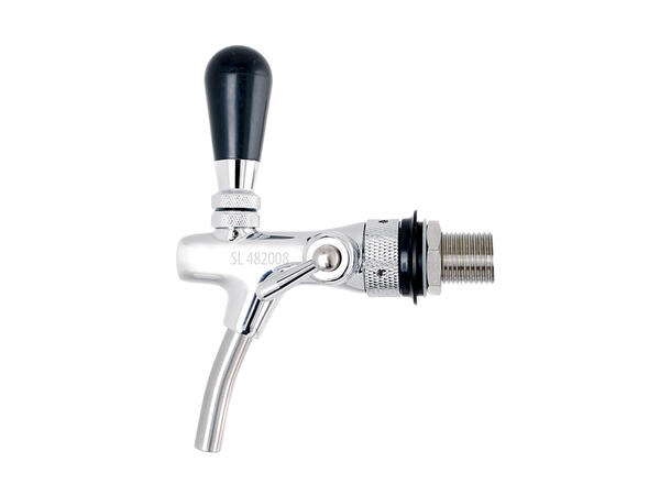 Krombelagt tappekran med flow control