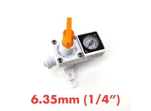 Duotight  Inline Regulator - 6.35mm med manometer 0-150psi