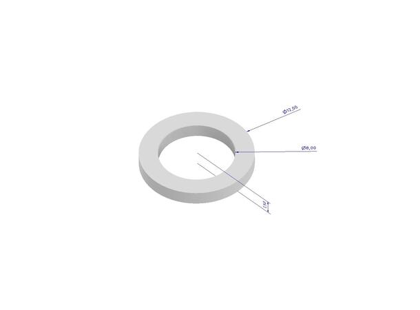 Pakning, 12x8x1.5mm, 2 stk Brewtools