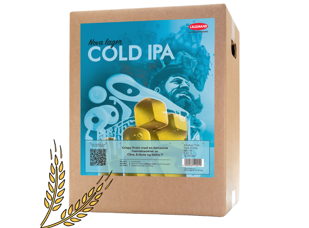 NovaLager Cold IPA allgrain ølsett collab med Lallemand