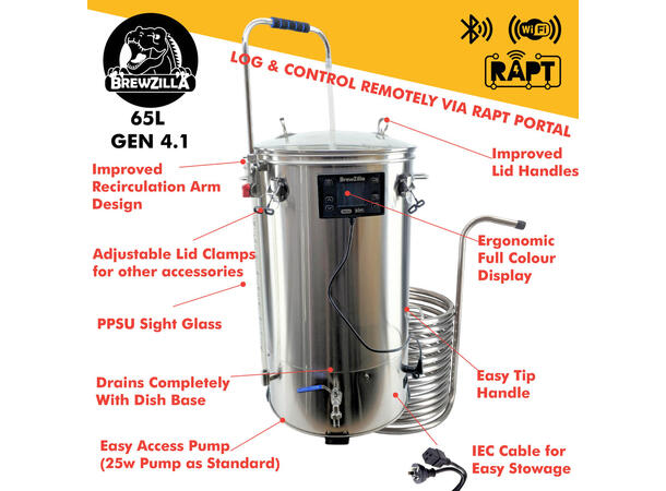 BrewZilla 65L Gen 4.1, startpakke