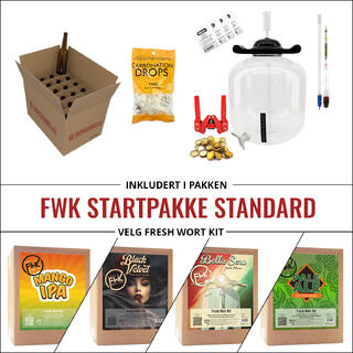 FWK Startpakke Standard Pakke med Flat Bottom og glassflasker