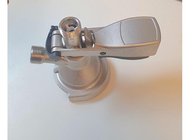 A-Type Keg Coupler S.S 5/8" gjenger på inn- og utgang 