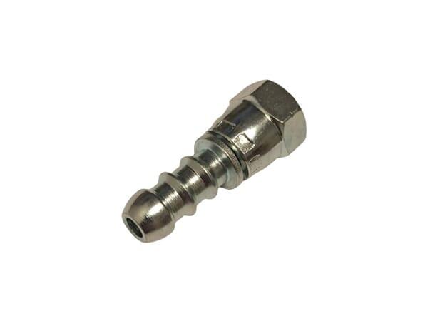 Slangesokkel med 1/4 venstre gjenger innvendig, 10mm slange