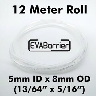 12m EVABarrier slange 5 mm ID x 8 mm OD for øl og CO2. 13/64" ID x 5/16" OD