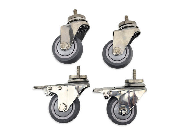 BrewBuilt X Series Caster Wheel Set sett med 4 hjul, hvorav 2 med brems 
