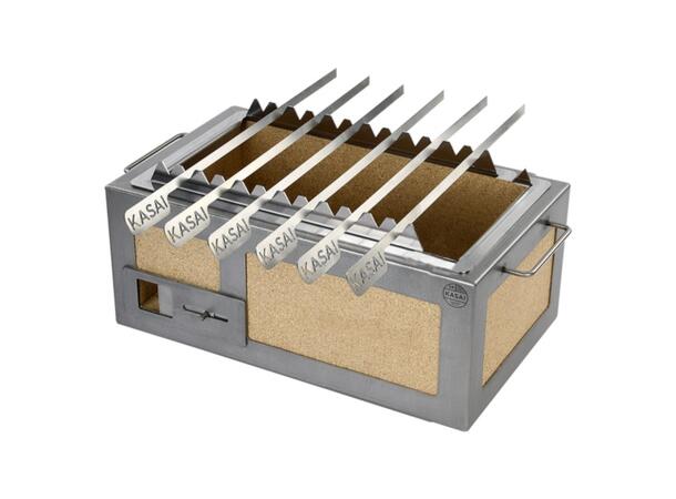 Kasai Medium Long Skewer Rack Spydstativ med 6 grillspyd 
