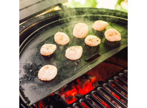 Half Moon Cast Iron Reversible Grill Griddle for Classic Joe