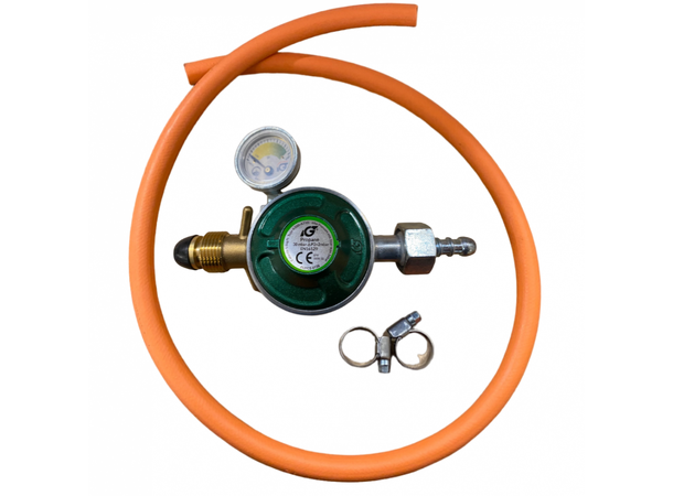 Regulator for gass med 1m gasslange og manometer