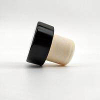 Black cork lid for Spirit glass bottles for flasker med 20mm åpning