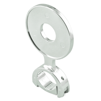 Navneskilt blankt for tappekran, 73 mm 73mm. Krom-belagt plast