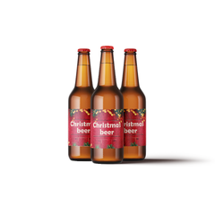 Christmas Beer Universell Etikett 60 stk Passer til boks og flaske, 110 x 80 mm