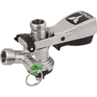 S-Type Keg Coupler S.S (with PRV) 5/8" gjenger på inn- og utgang